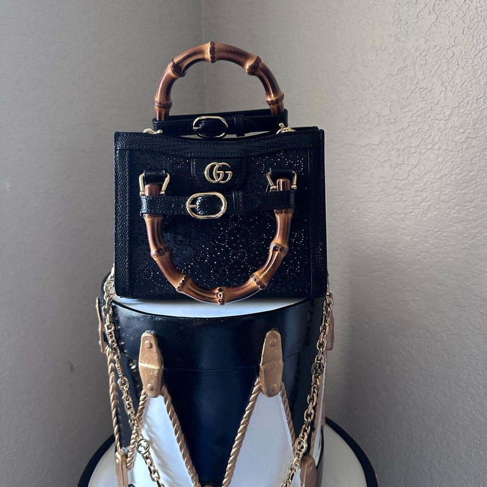 Gucci Black Mini Bag with Bamboo Handle